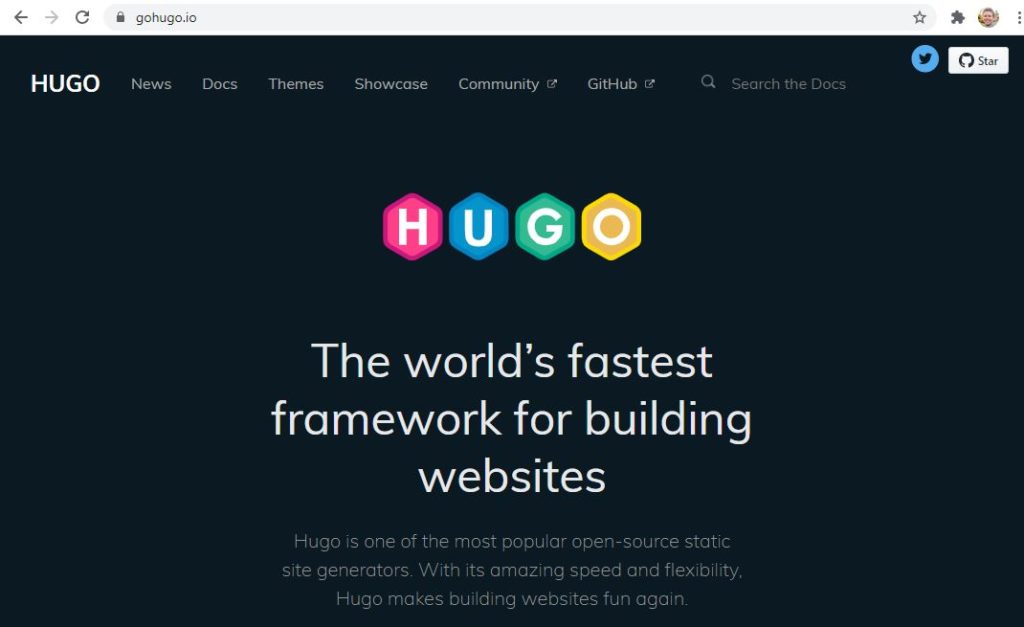 Hugo, a framework for building static websites